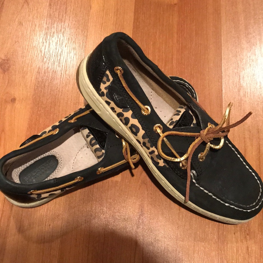 Leopard print Sperrys
